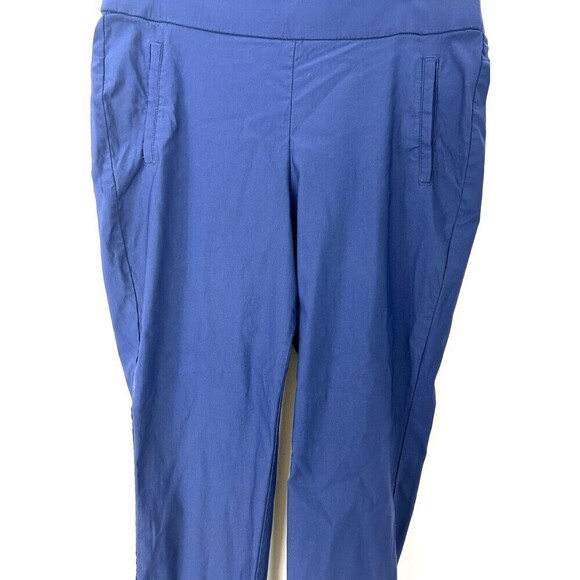 Elle Skinny Womens Size LS Short Pants Blue Pull On Elastic Waist Comfort N1 - Picture 8 of 12